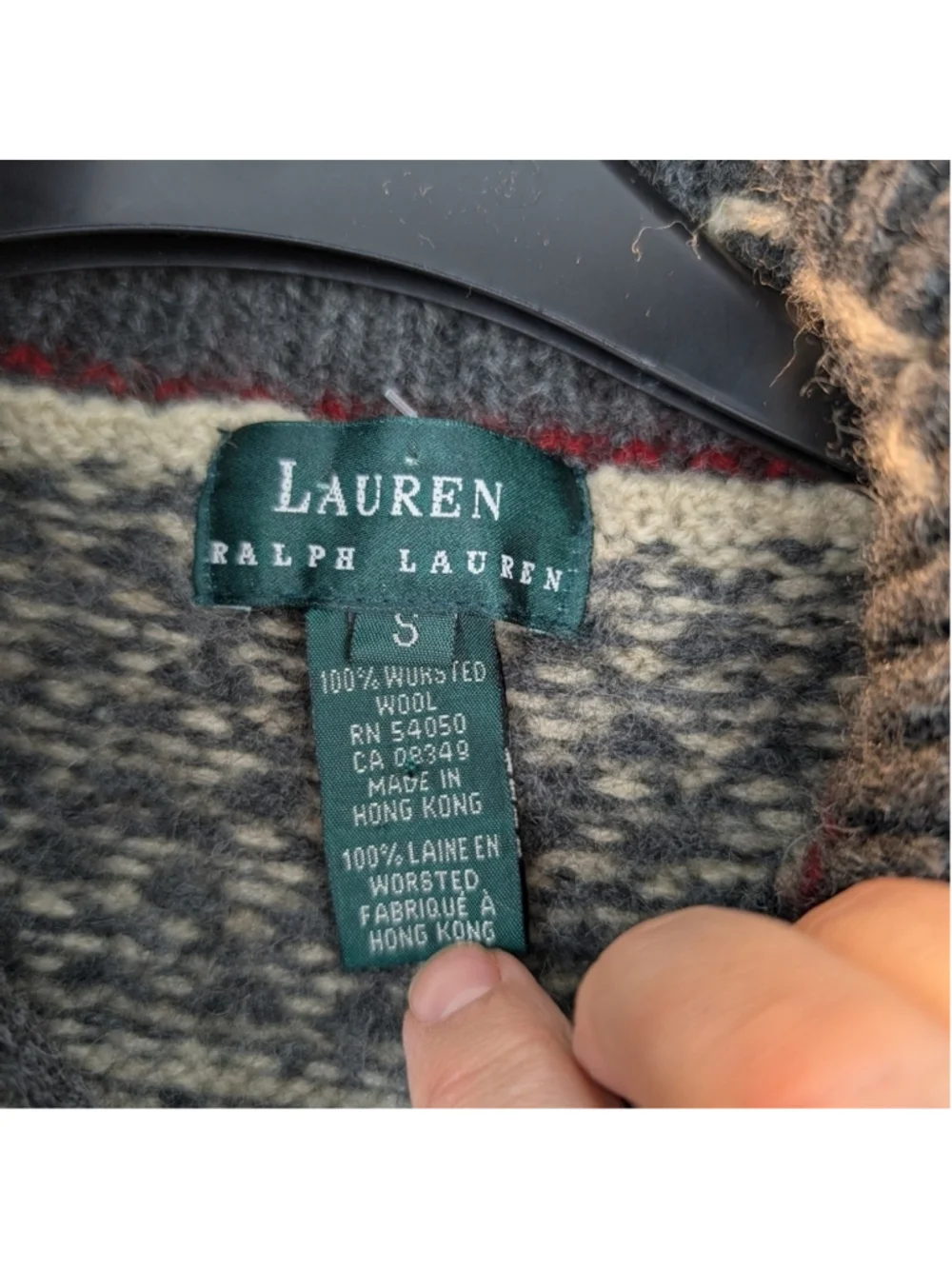 Vintage Lauren Ralph Lauren Downhill Skier wool Knit Sweater size S in VGUC